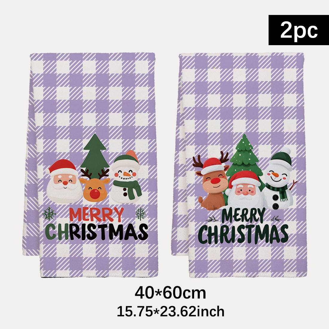 Highland Home Textiles - 40x60cm Christmas Series Tree Grids Snowman