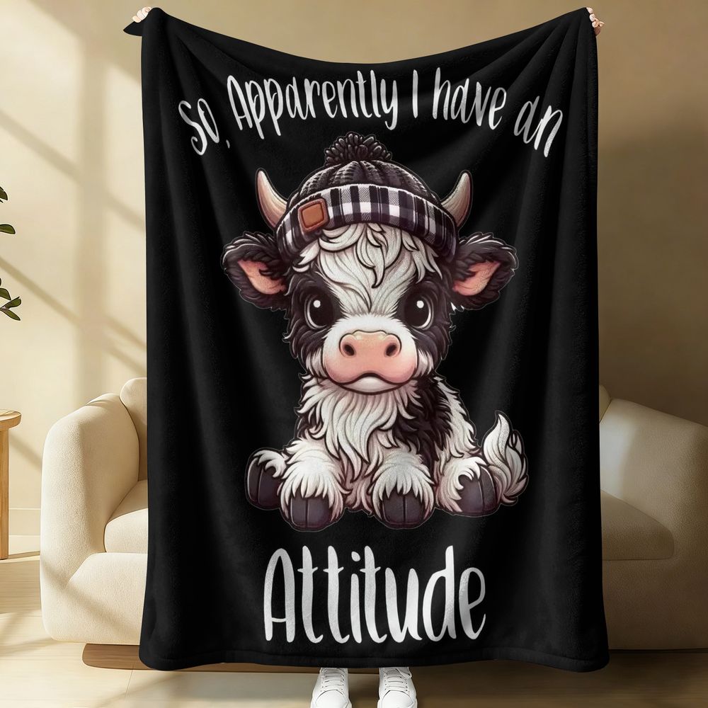 Highland Home Textiles - Highland Cattle Flannel Blanket Digital Printing