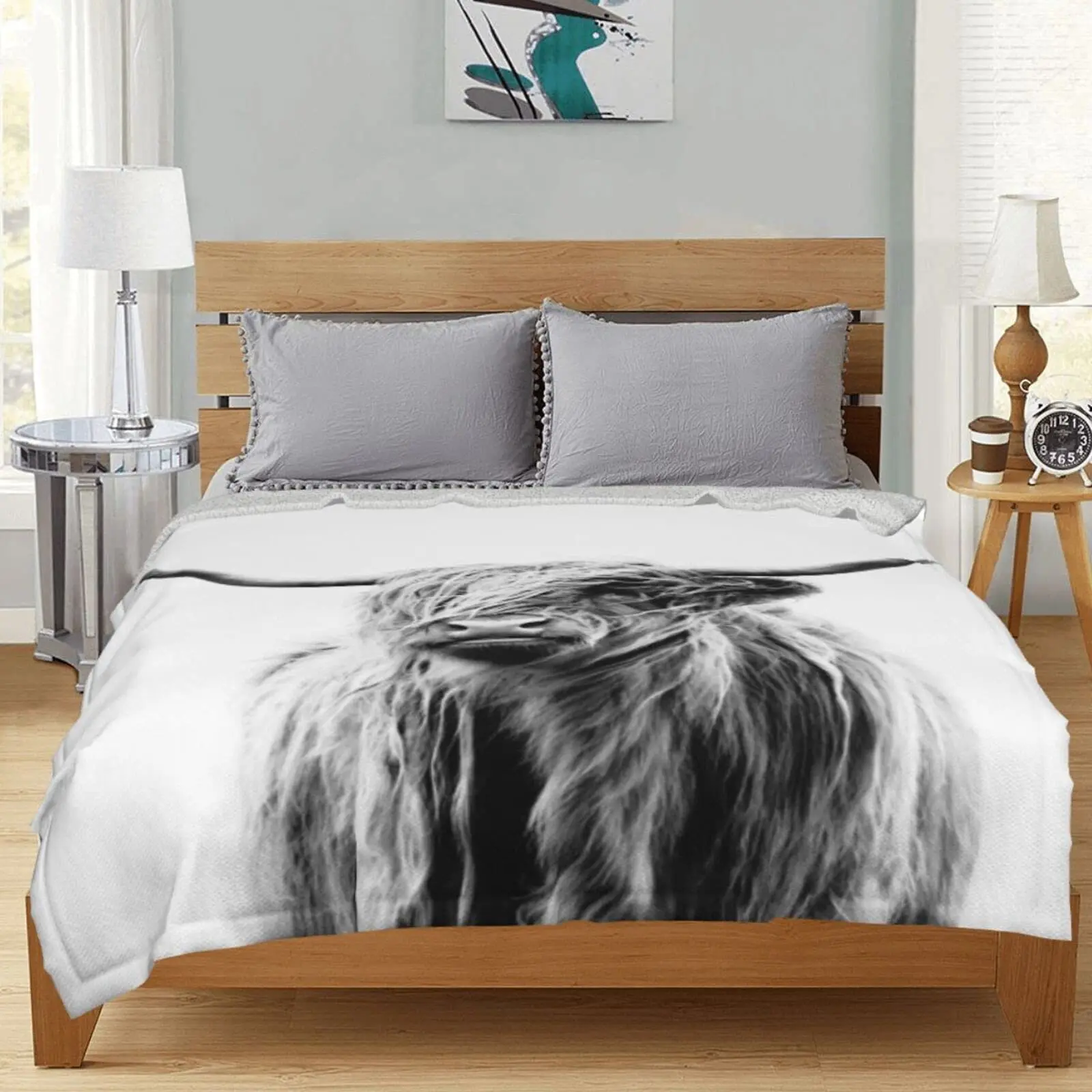Highland Cow Blanket Animal Be - огляд і ціна Highland Home Textiles