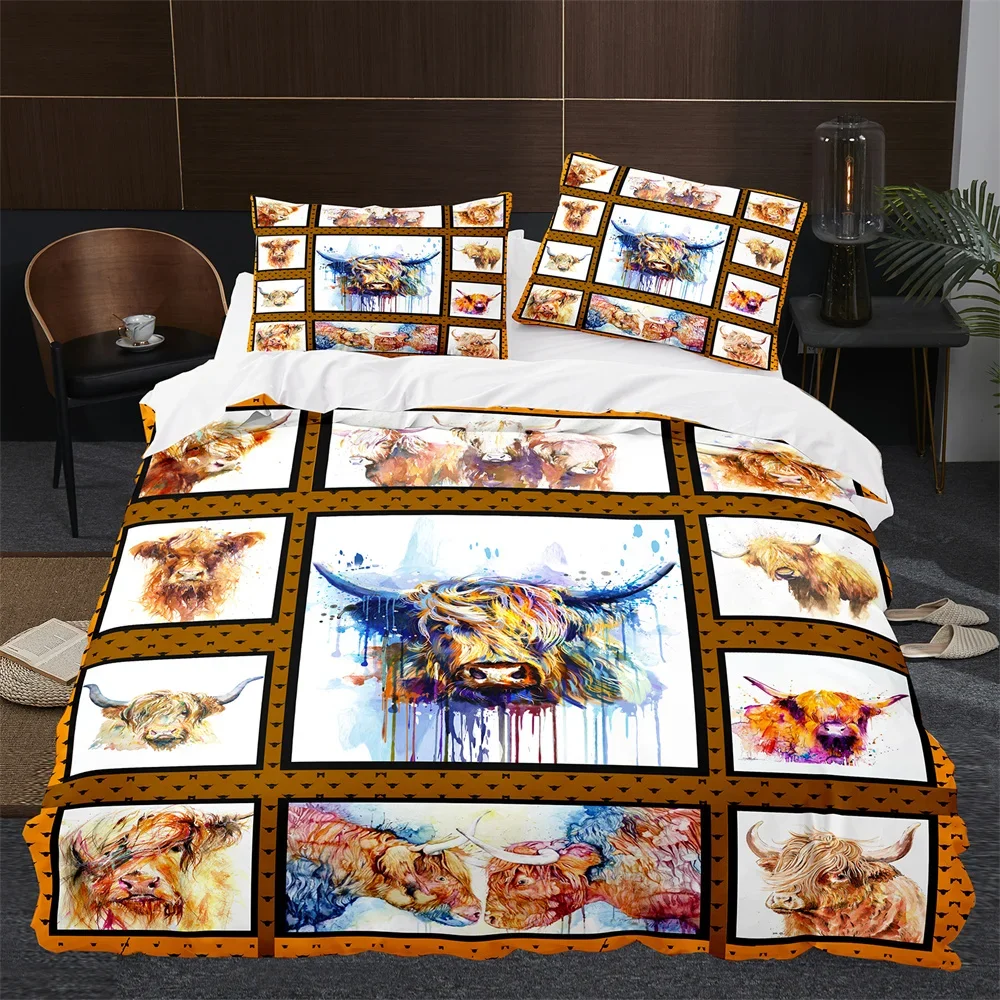 Highland Cow Cattle Farmhouse  - огляд і ціна Highland Home Textiles