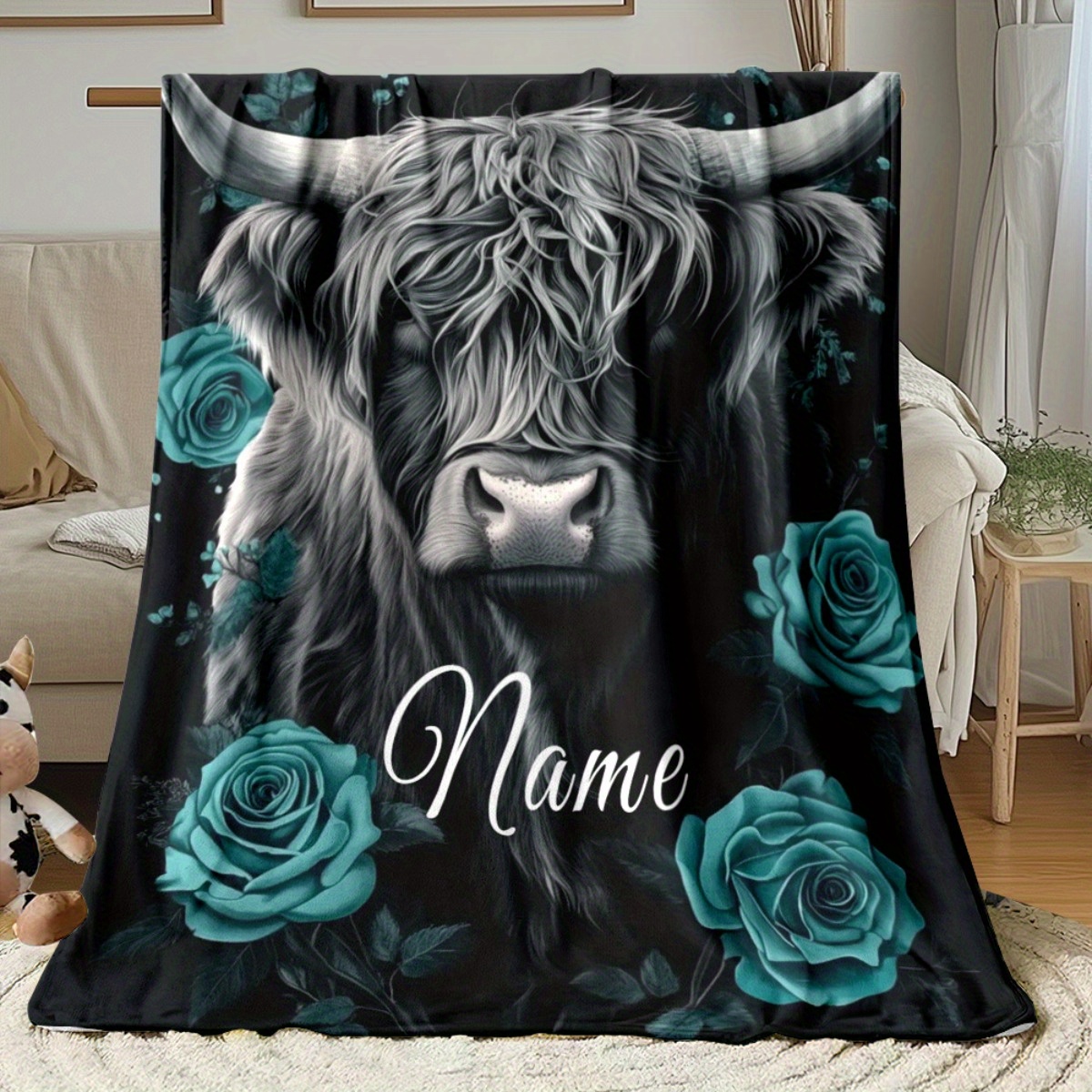 Personalized Highland Cow Blan - огляд і ціна Highland Home Textiles
