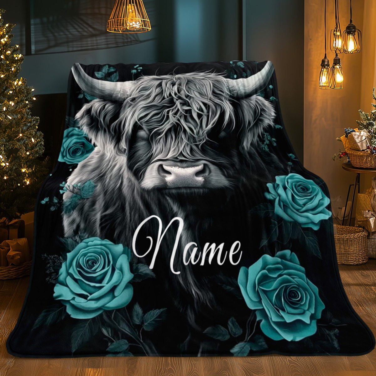 Personalized Highland Cow Blan - огляд і ціна Highland Home Textiles
