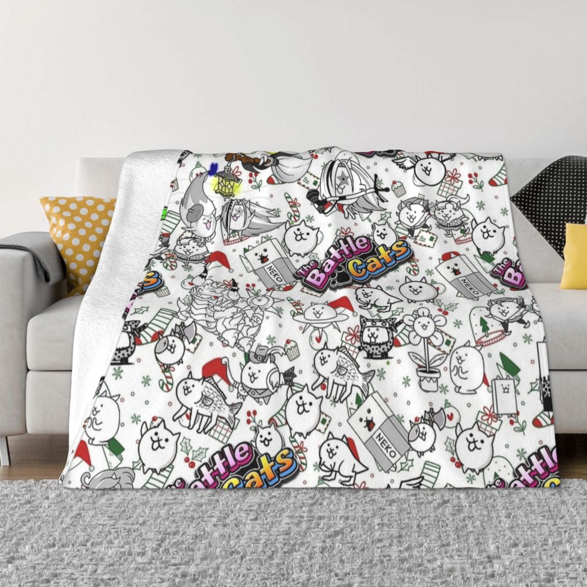 Battle Cats Game Blankets Flee - огляд і ціна Home Textiles Super Soft