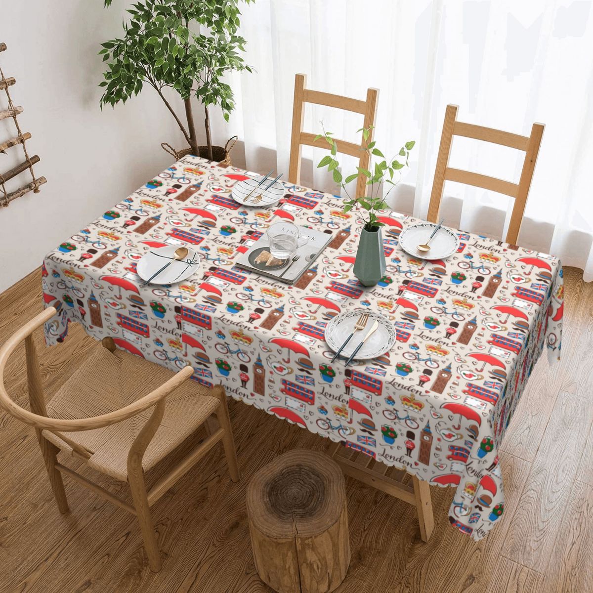 London Pattern Rectangular Tab - огляд і ціна Home Textiles London