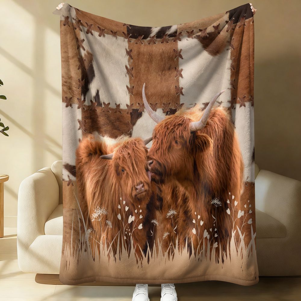 Highland Cattle Digital Print  - огляд і ціна Highland Home Textiles