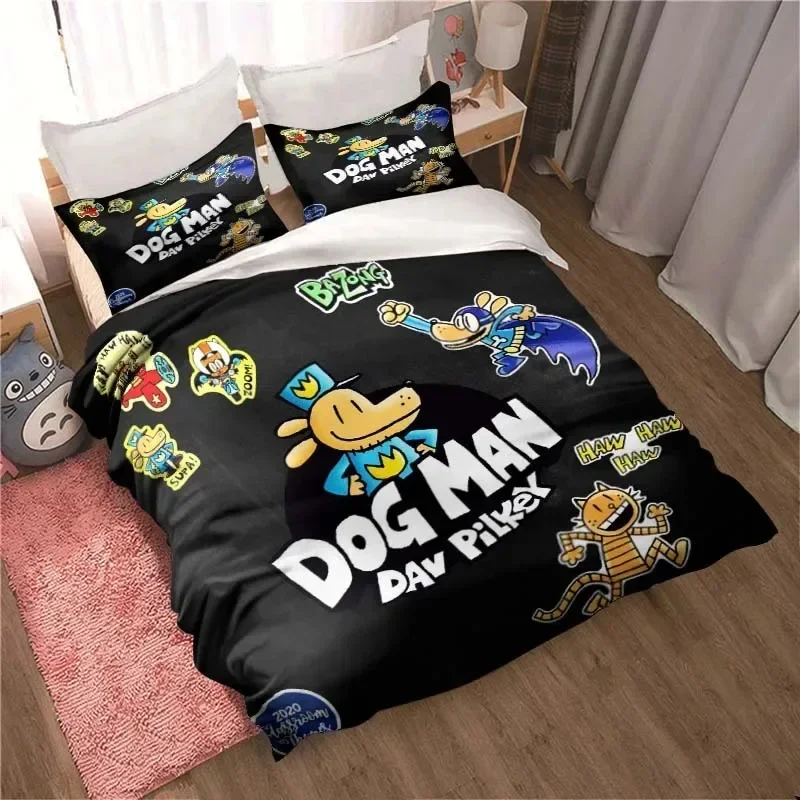 DOG MAN Cute Cartoon Pattern P - огляд і ціна Linen Duvet Cover