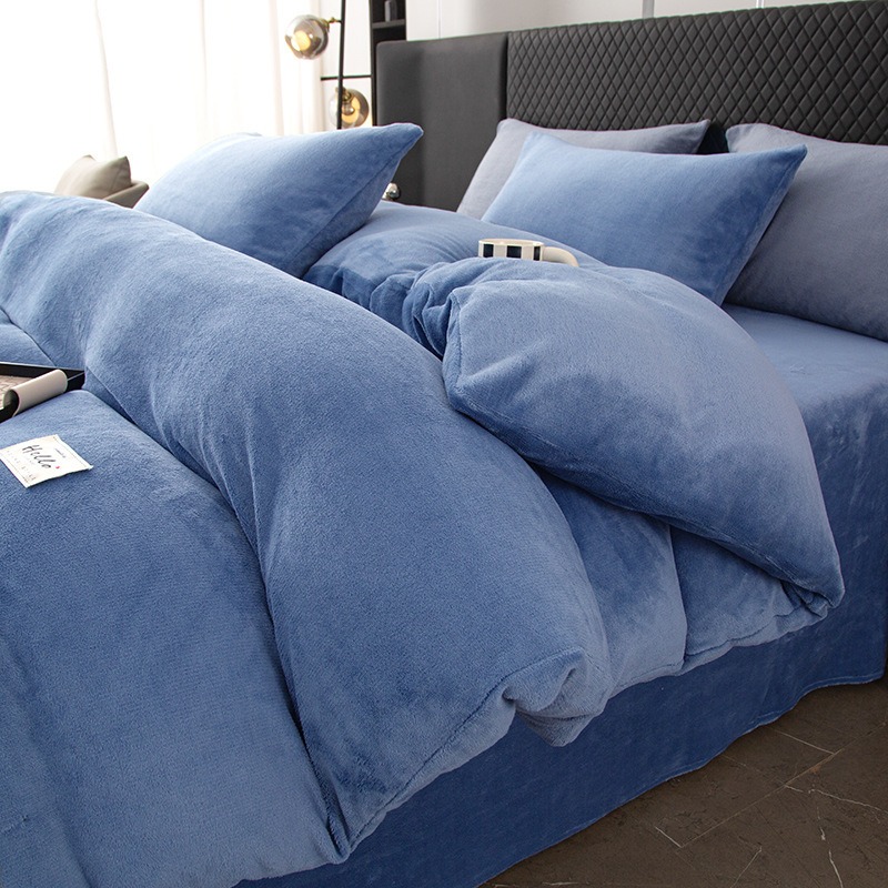 Thickened Milk Velvet Four-Pie - огляд і ціна Linen Duvet Cover