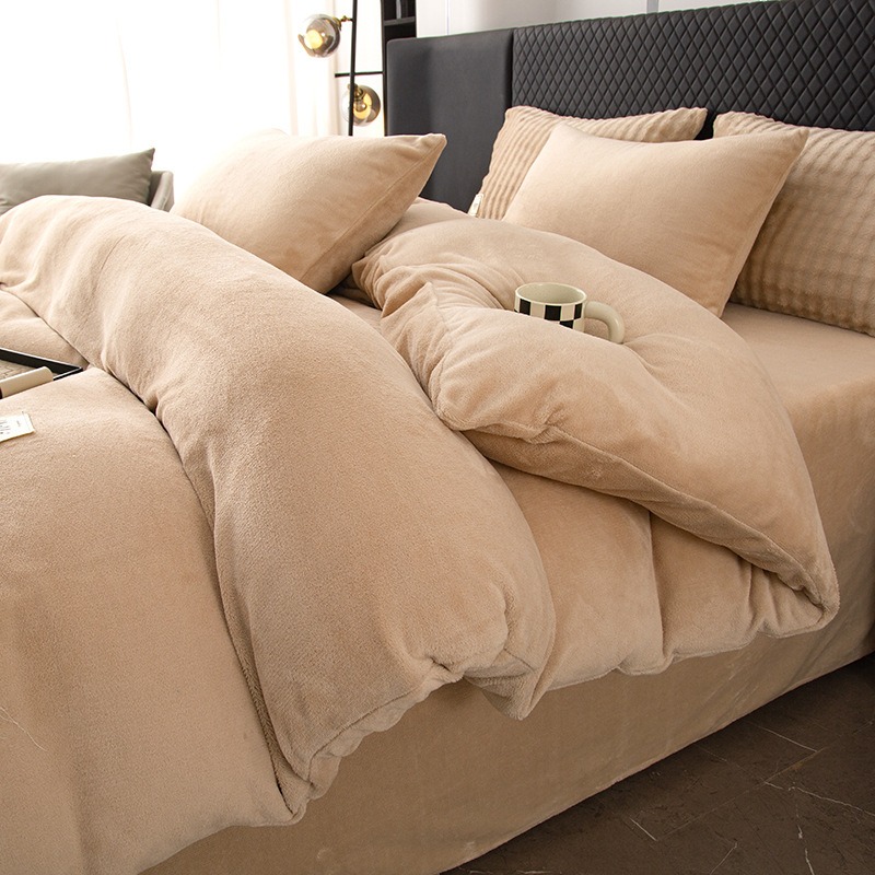 Thickened Milk Velvet Four-Pie - огляд і ціна Linen Duvet Cover