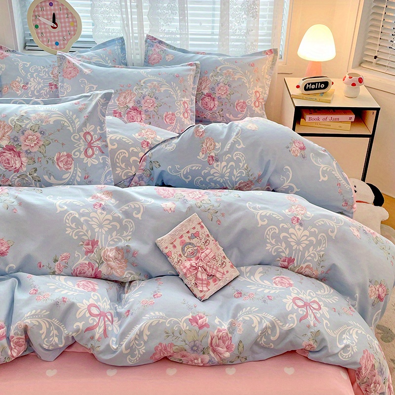 4pc Pastoral Bedding Set Soft  - огляд і ціна Linen Duvet Cover