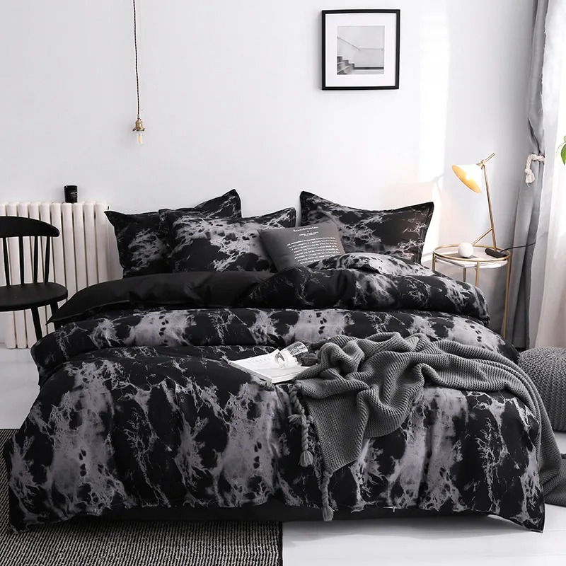 Luxury Black Bedding Comforter - огляд і ціна Linen Duvet Cover