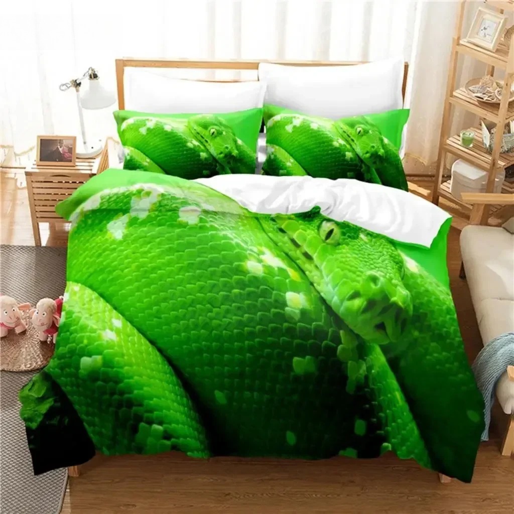 Green Snake Bedding Set Duvet  - огляд і ціна Linen Duvet Cover
