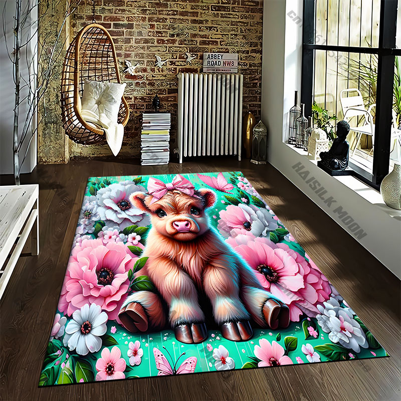 Highland calf flowers wooden b - огляд і ціна Highland Home Textiles
