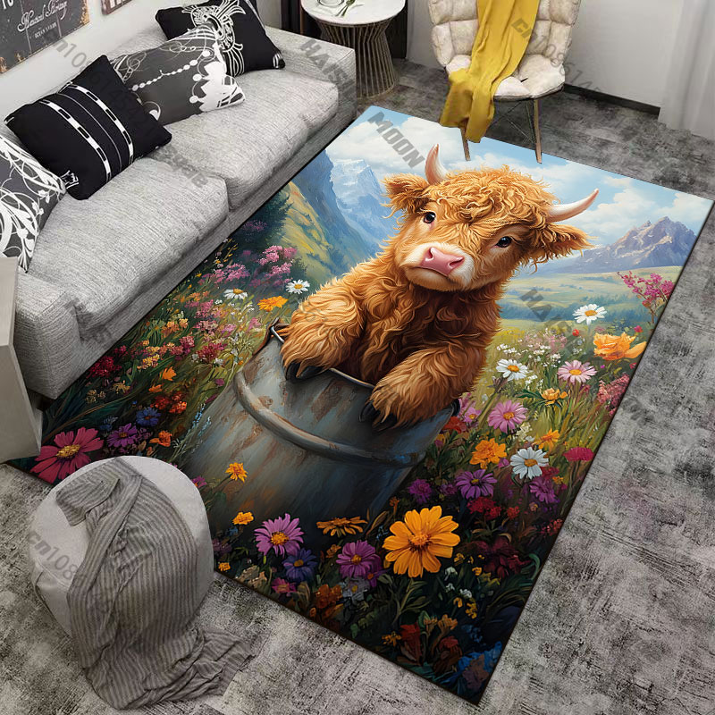 Highland calf flowers wooden b - огляд і ціна Highland Home Textiles