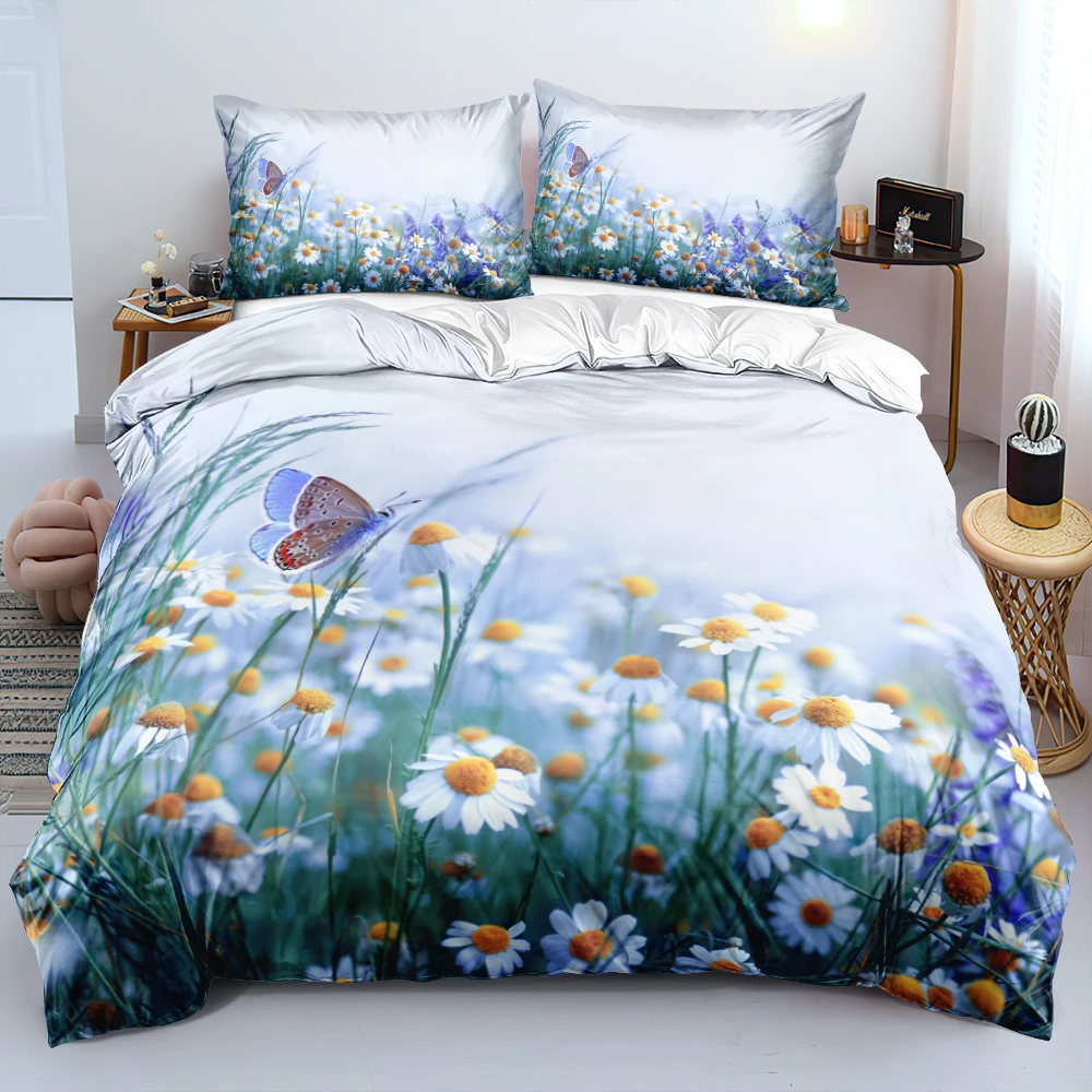 3D Design Flowers Duvet Cover  - огляд і ціна Linen Duvet Cover
