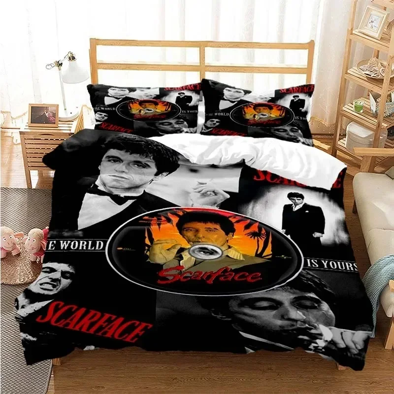 Tony Montana Scarfaces Printed - огляд і ціна Linen Duvet Cover