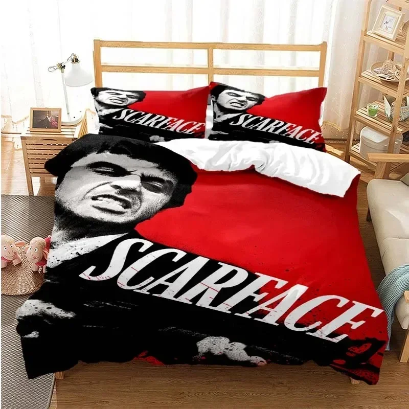 Tony Montana Scarfaces Printed - огляд і ціна Linen Duvet Cover
