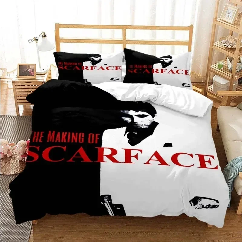 Tony Montana Scarfaces Printed - огляд і ціна Linen Duvet Cover